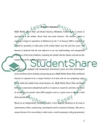 B&B Mobile Home Park and Rental business