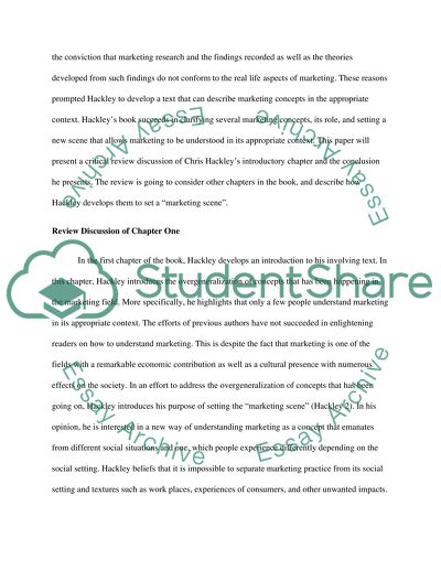 Marketing in Context by Hackley Review