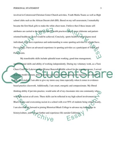 Personal Statement -