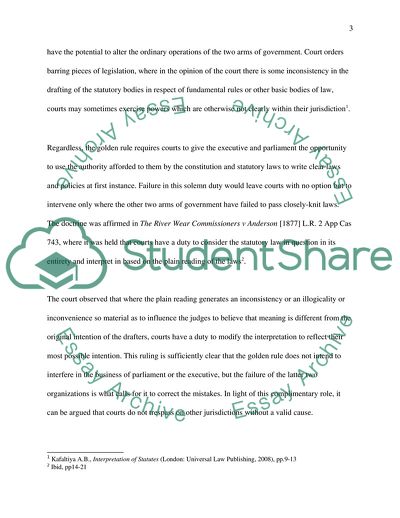 The Rules of Statutory Interpretation