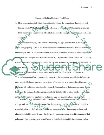 Leaders, History and Political Science