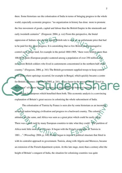 Late-Nineteenth Century European Imperialism with Regards to European Empires