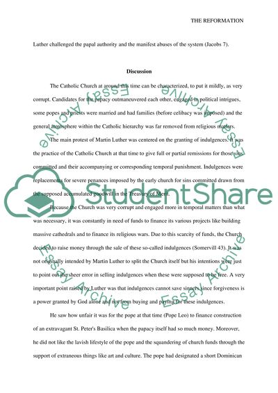 Tremendous Social and Religious Changes Occurred as a Result of Luthers Actions