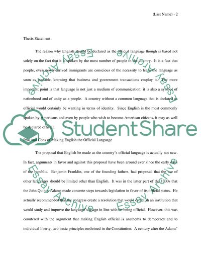 Should English be declared the official language of the United States