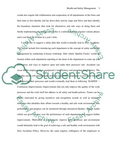 Health and Safety Management