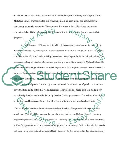 Colonialism versus Modernity