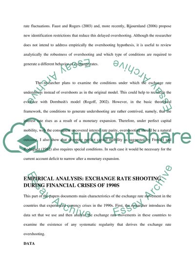 Dornbusch Overshooting Hypothesis