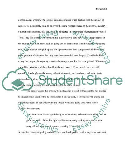 The Issue of Gender Roles in Society