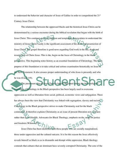 Christology in the Black Perspective