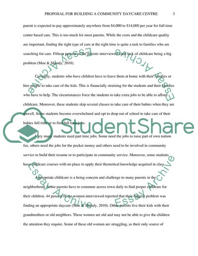 Building a Community Daycare Center