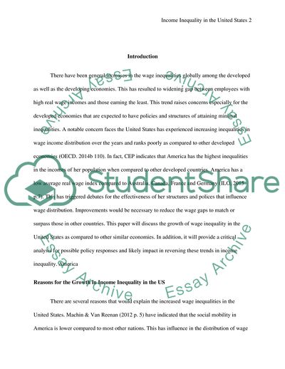 Income Inequality in the United States