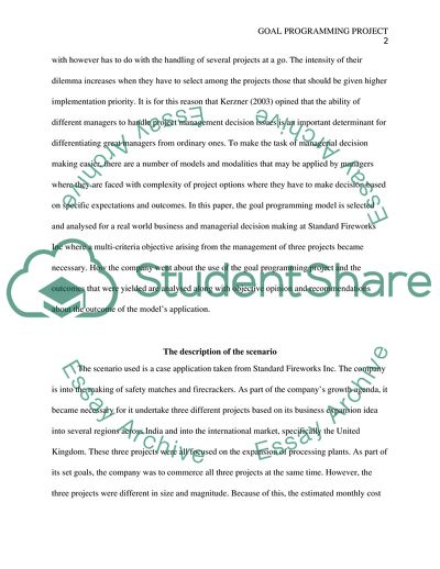 A Goal Programming Model for Allocating Time and Cost in Project Management