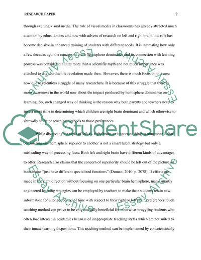 Left versus Right Brain and How It Can Impact Learning