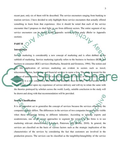 Service Classification and Analysis of Service Encounters