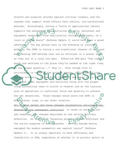 Modernizing Military Logistics: The U.S. Marine Corps