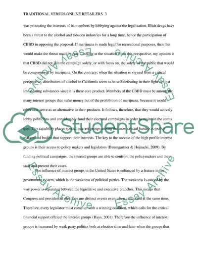 High Profile Interest Group influence on legislation