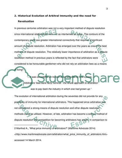 Arbitral Immunity in International Dispute Resolution
