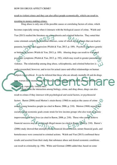 When High on Drugs Means High on Crimes: How Do Drugs Affect Crime