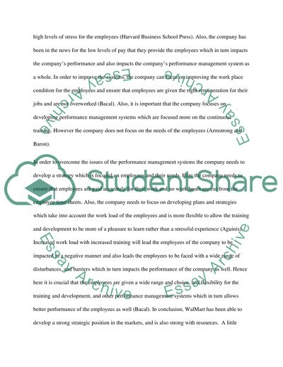 MGT 511 session long project MODULE 5 Performance Management (walmart)