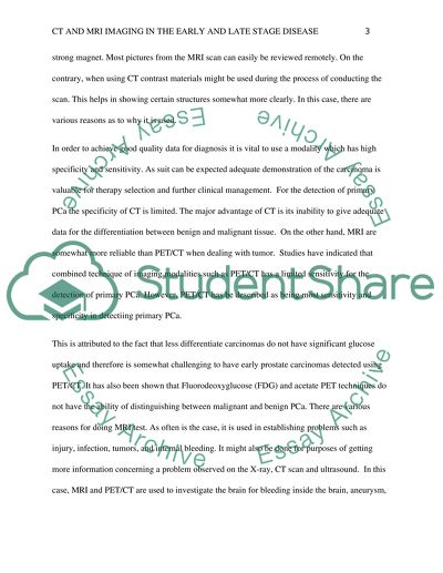 MRI AND PET/CT imaging in the Early and late Stage Disease