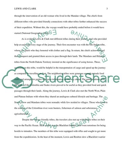 Lewis and Clark from the Native Americans perspective