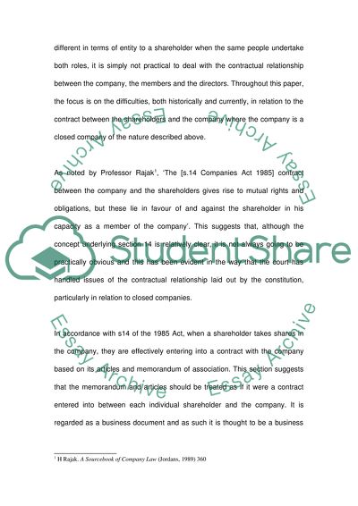 Company Law coursewrok 2009-10