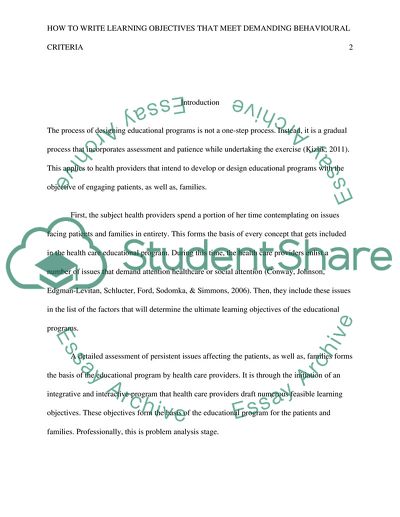 How to Write Learning Objectives that Meet Demanding Behavioral Criteria