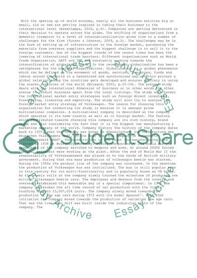 International Dimension for Business