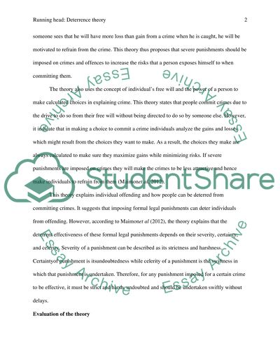 Evaluation of Deterrence Theory