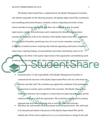 QI Plan Part IV : Implementing and Revising