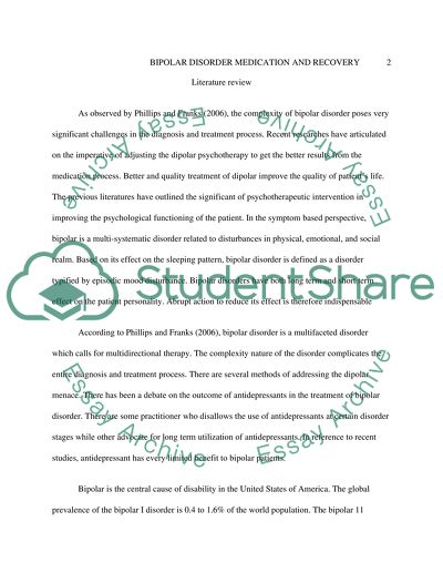 Bipolar Disorder - Medication and Recovery