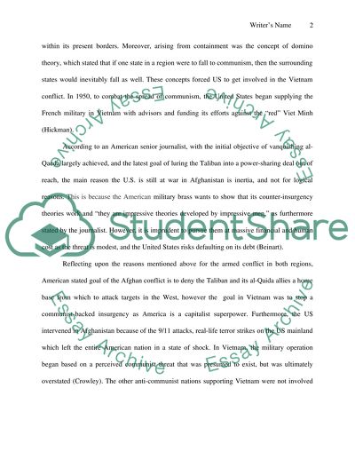 Reasons and Consequences of Americas Military Involvement in Vietnam and Afghanistan