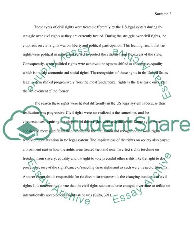 Civil Rights and the US Legal System