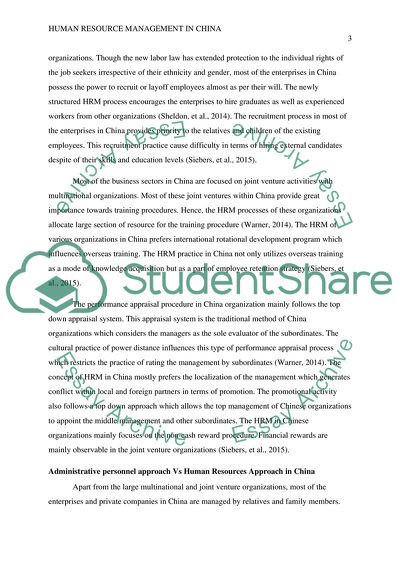 Human Resurce Managment in China