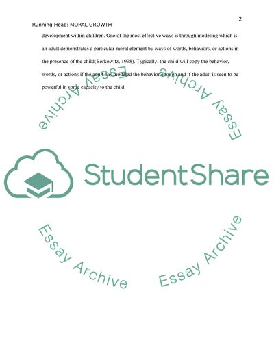 The development of morality