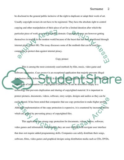 Preventing the Distribution and Downloading of Copyrighted Material