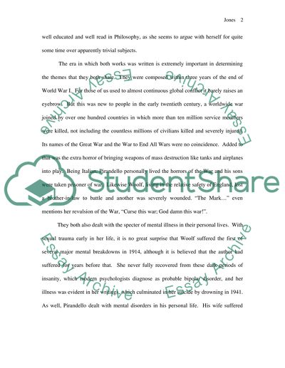 Realism in The Mark on the Wall and Six Characters in Search of an Author