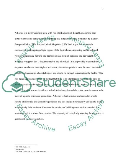 The Harm of Asbestos, The Killer Dust