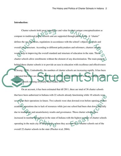 The History and Politics of Charter Schools in Indiana