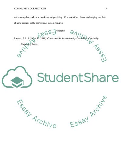 Community corrections