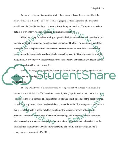 Quality Assurance of Interpreting Processes