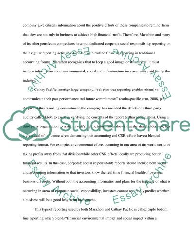 Why Does Report to Stakeholders Matter