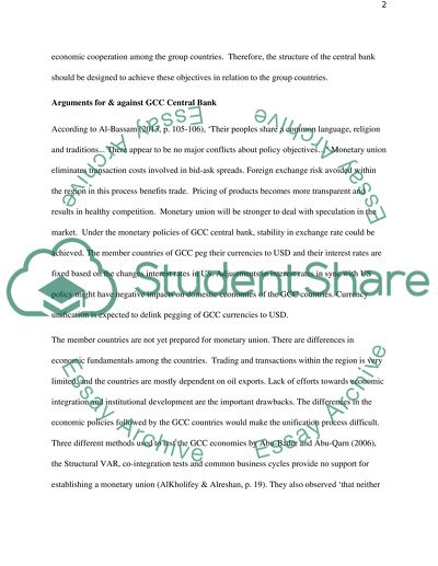 Central Bank for GCC