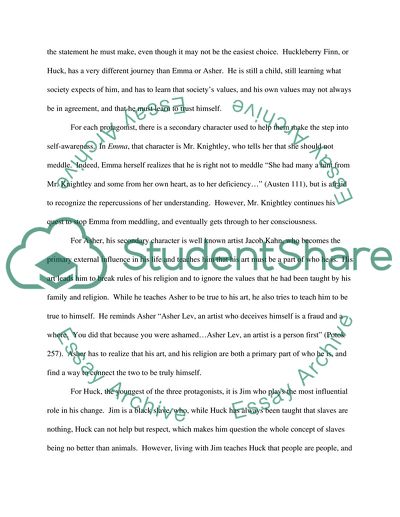 Toward a New Consciousness; Three Protagonists Journeys into Self-Awareness