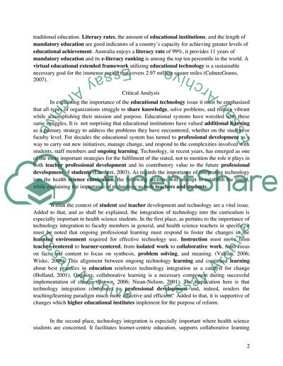 Aspects of Educational Technology in Australia