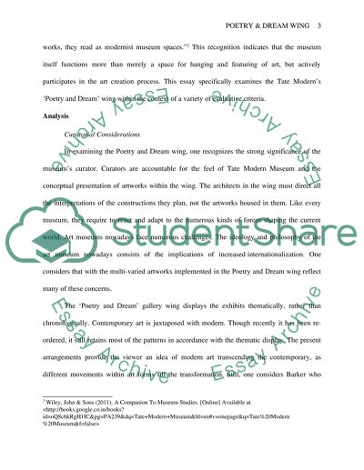 Tate Modern Museum - Poetry & Dream Wing