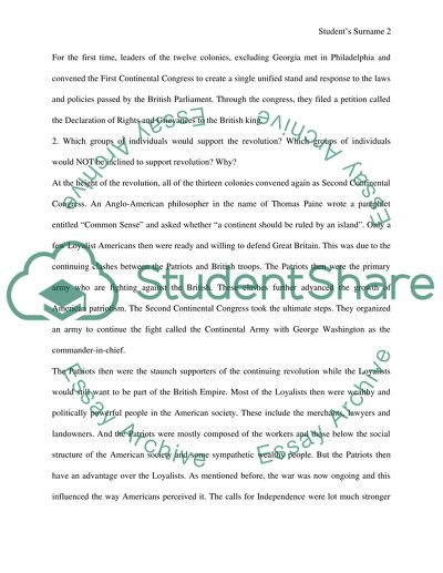 The American colonization, on the eve of Revolution