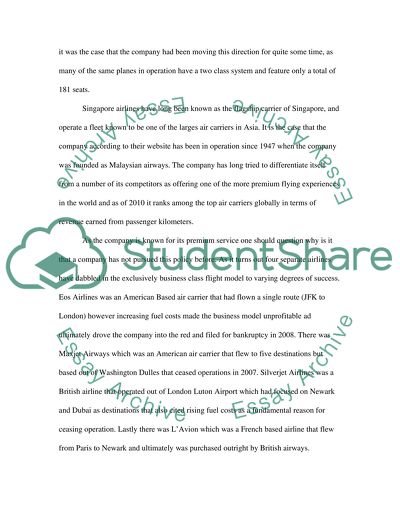 Singapore Airlines Business