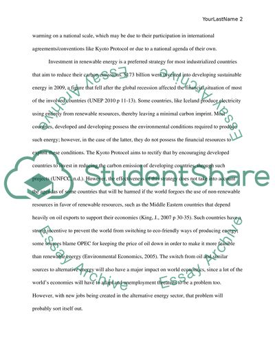 Climate Change and Strategies That Countries Are Using to Help the Prevention of Global Warming