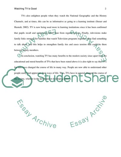 Why Watching TV Is Good